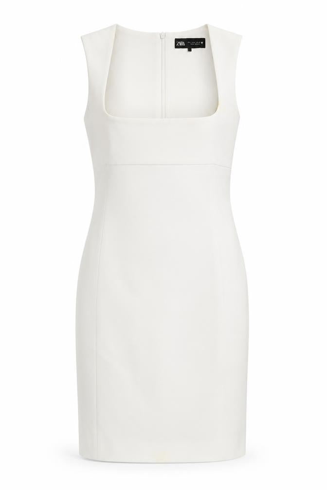 Zara Women’s White Sleeveless Short Dress