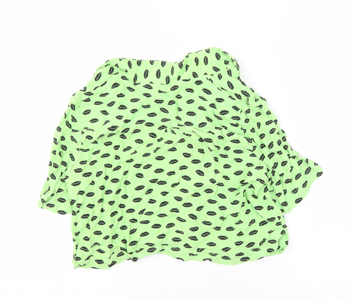 Zara Women's Green Blouse, Animal Print, Size S, Casual