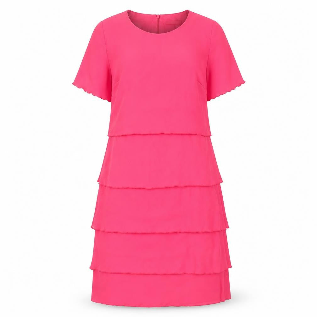Frank Walder Women's Pink Shift Dress - Size 12