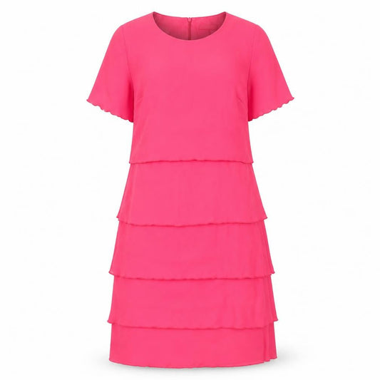Frank Walder Women's Pink Shift Dress - Size 12