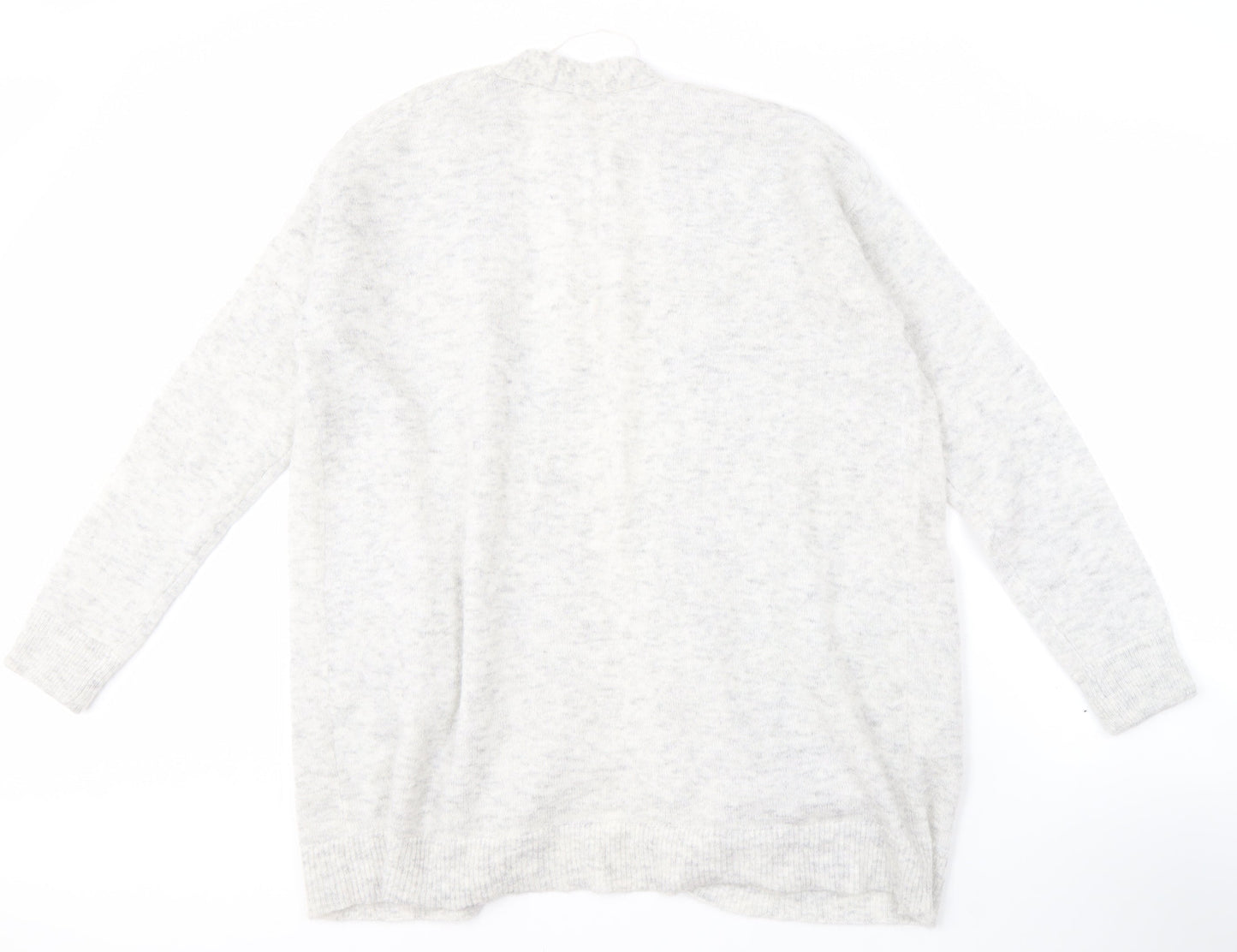 Levi's Women Grey L Open Front Cardigan Knit, Casual Autumn