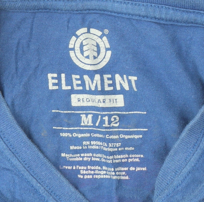 Element Womens Blue T-Shirt Crew Neck Casual Size 12