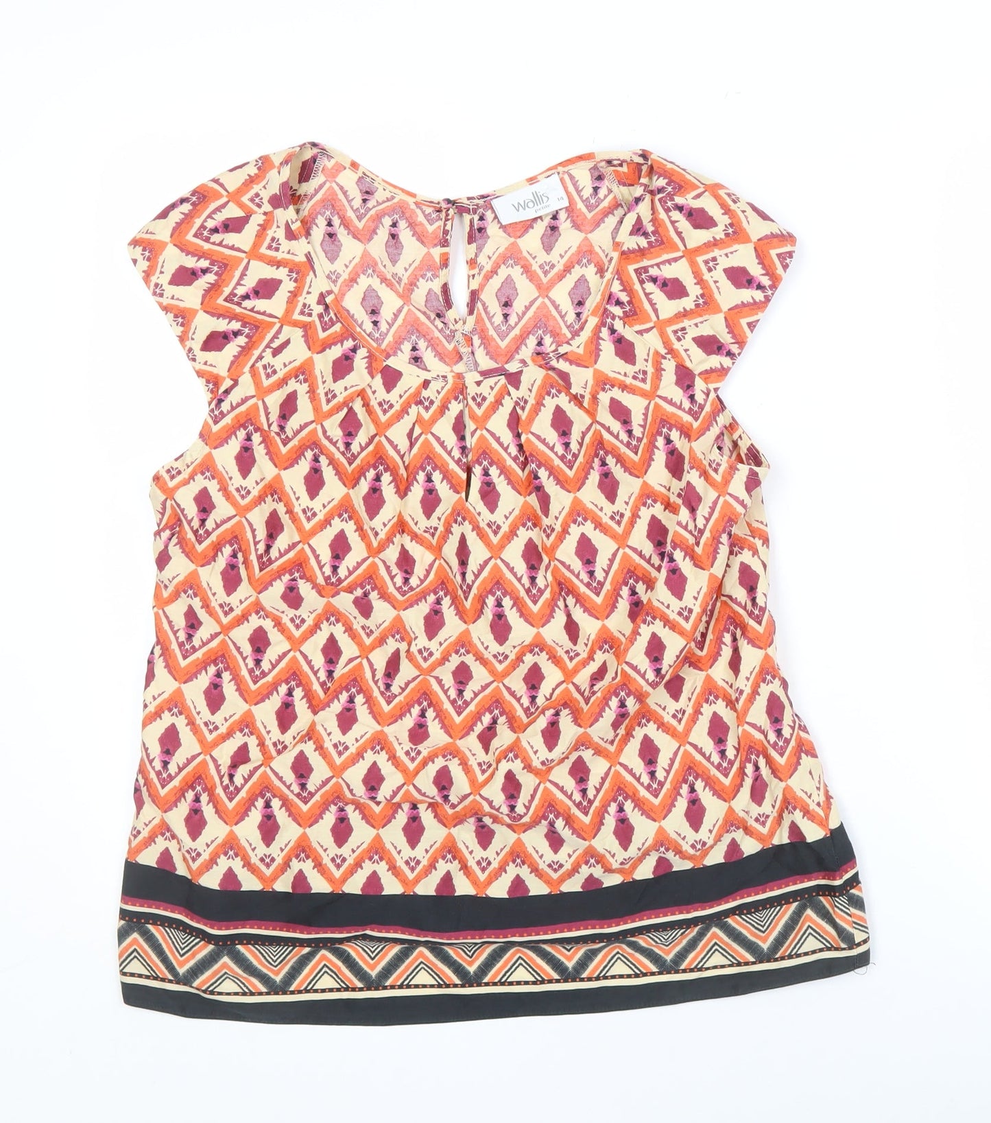 Wallis Women's Multicoloured Geometric Top Size 14