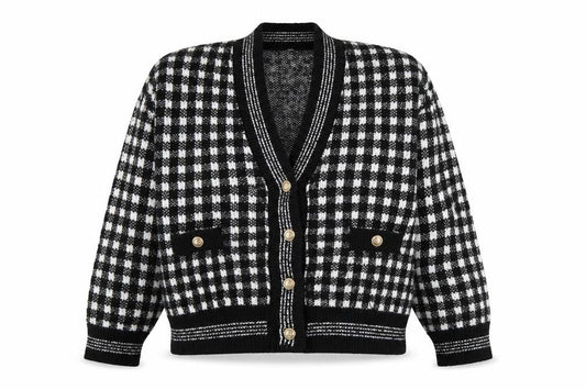 Mango Women's Black V-Neck Cardigan, Size 12