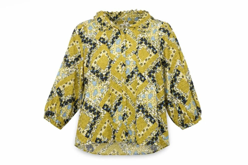 Next Women's Multicoloured Geometric Button-Up Top
