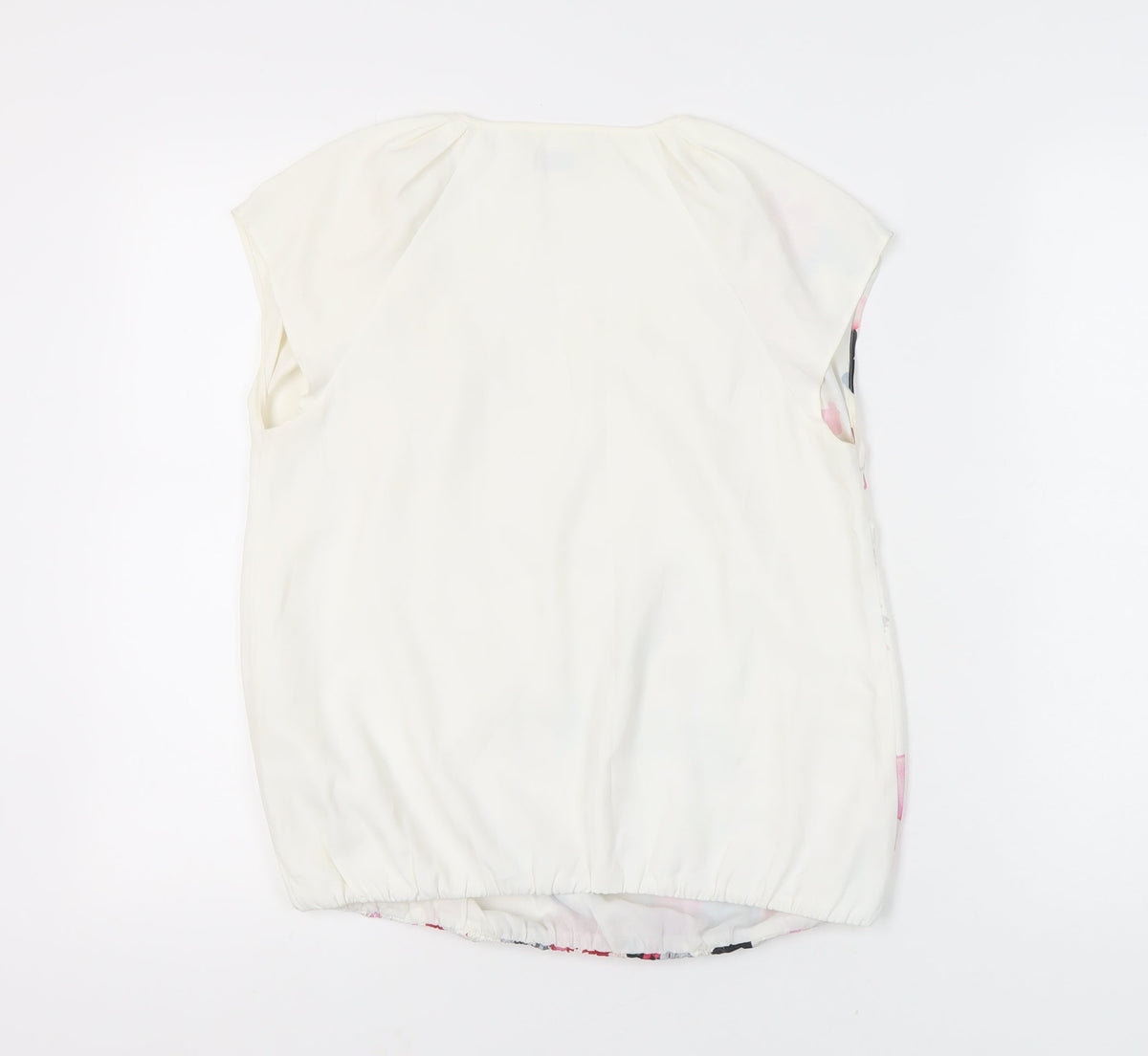 Minuet Petite Women’s Ivory Floral Blouse - Size 12