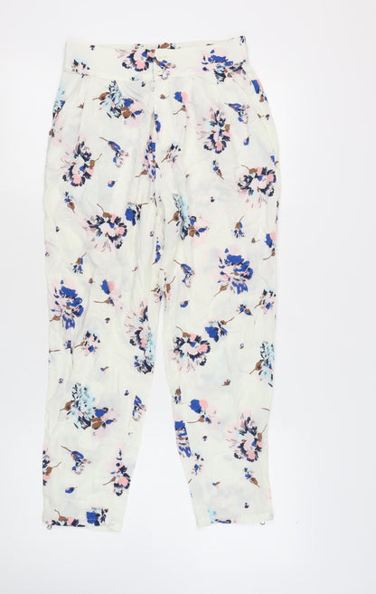 Zara Women's Multicoloured Floral Cropped Trousers