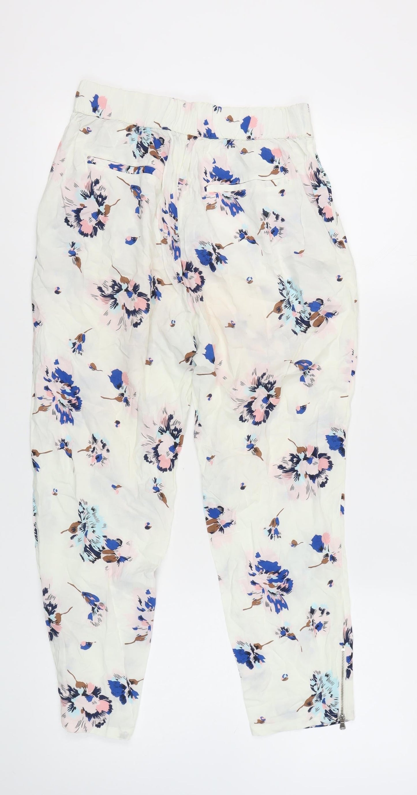 Zara Women's Multicoloured Floral Cropped Trousers