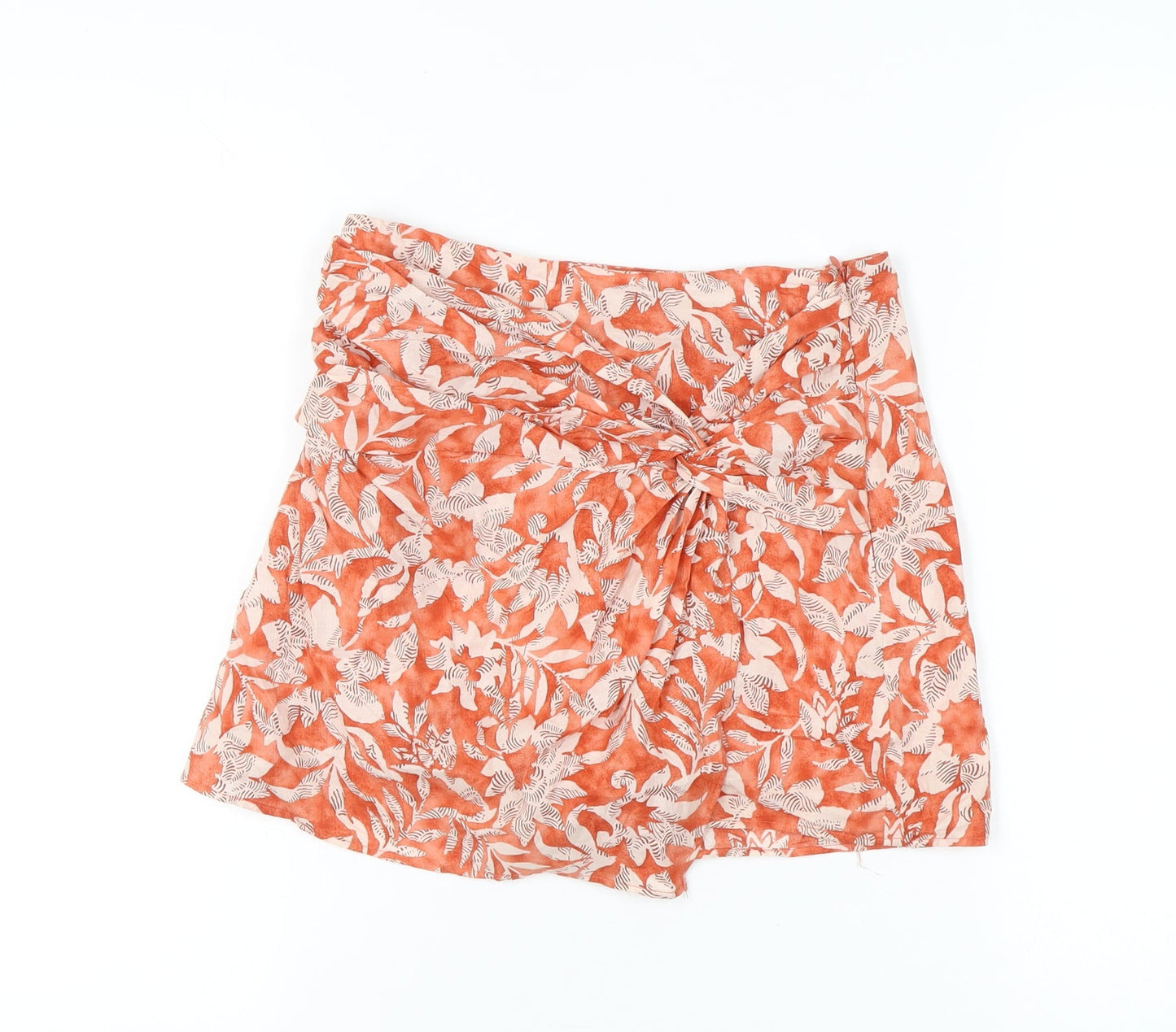 Zara Women’s Floral Skirt in Orange, Size S