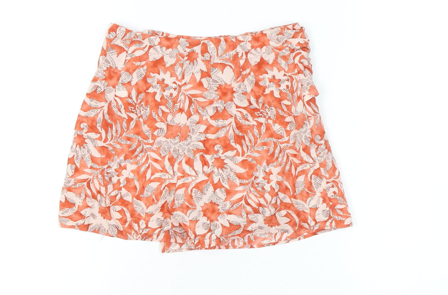 Zara Women’s Floral Skirt in Orange, Size S