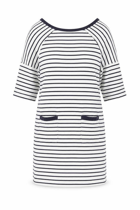 Whistles Women's Striped T-Shirt Dress, Size 14 Multicolour