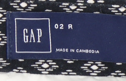GAP Women's Black Geometric Trousers Size 2