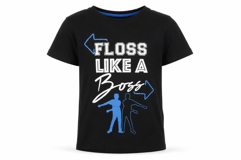 Primark Boys Black Graphic Print T-Shirt 10-11 Years