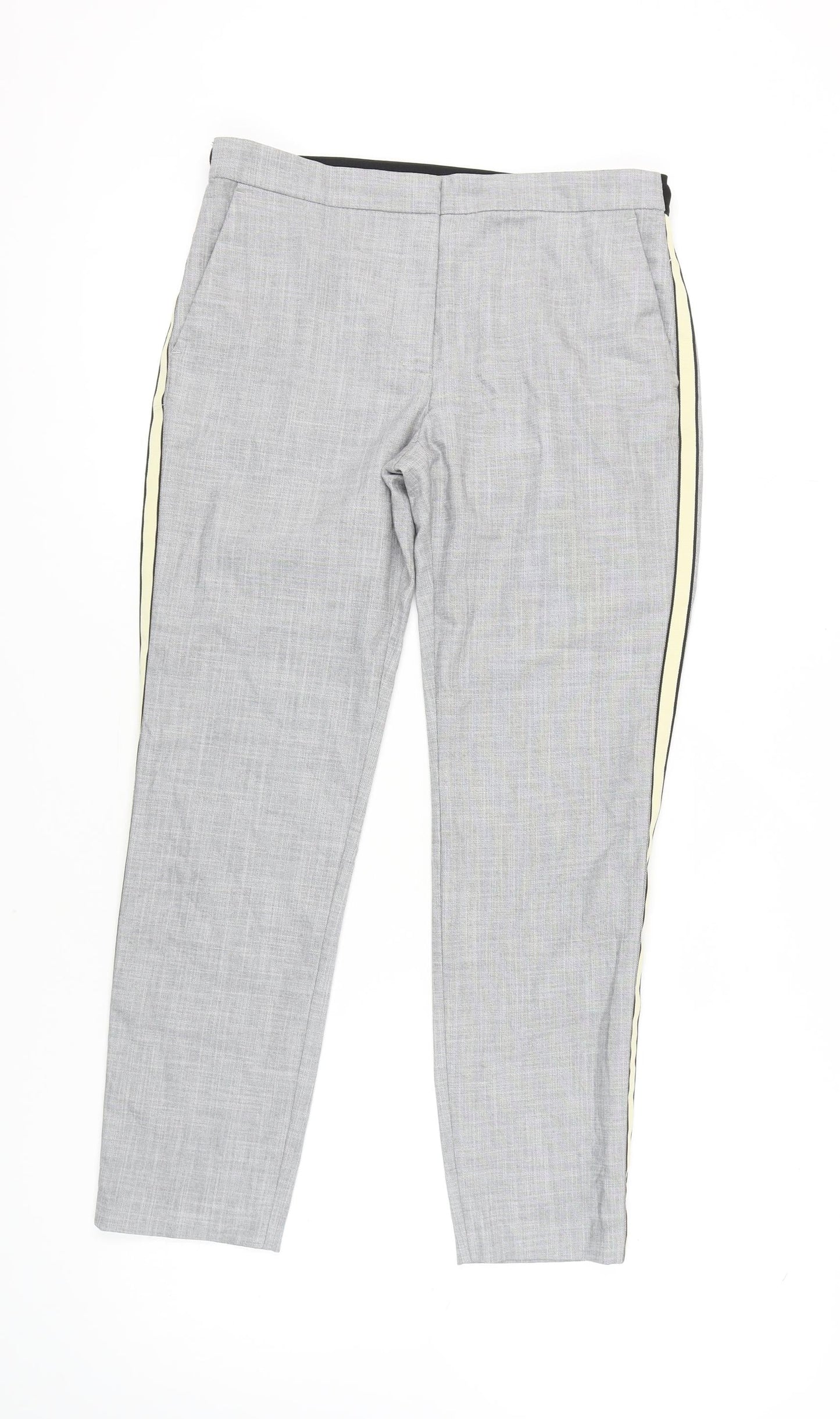 Zara Women's Grey Trousers, M, Straight Fit