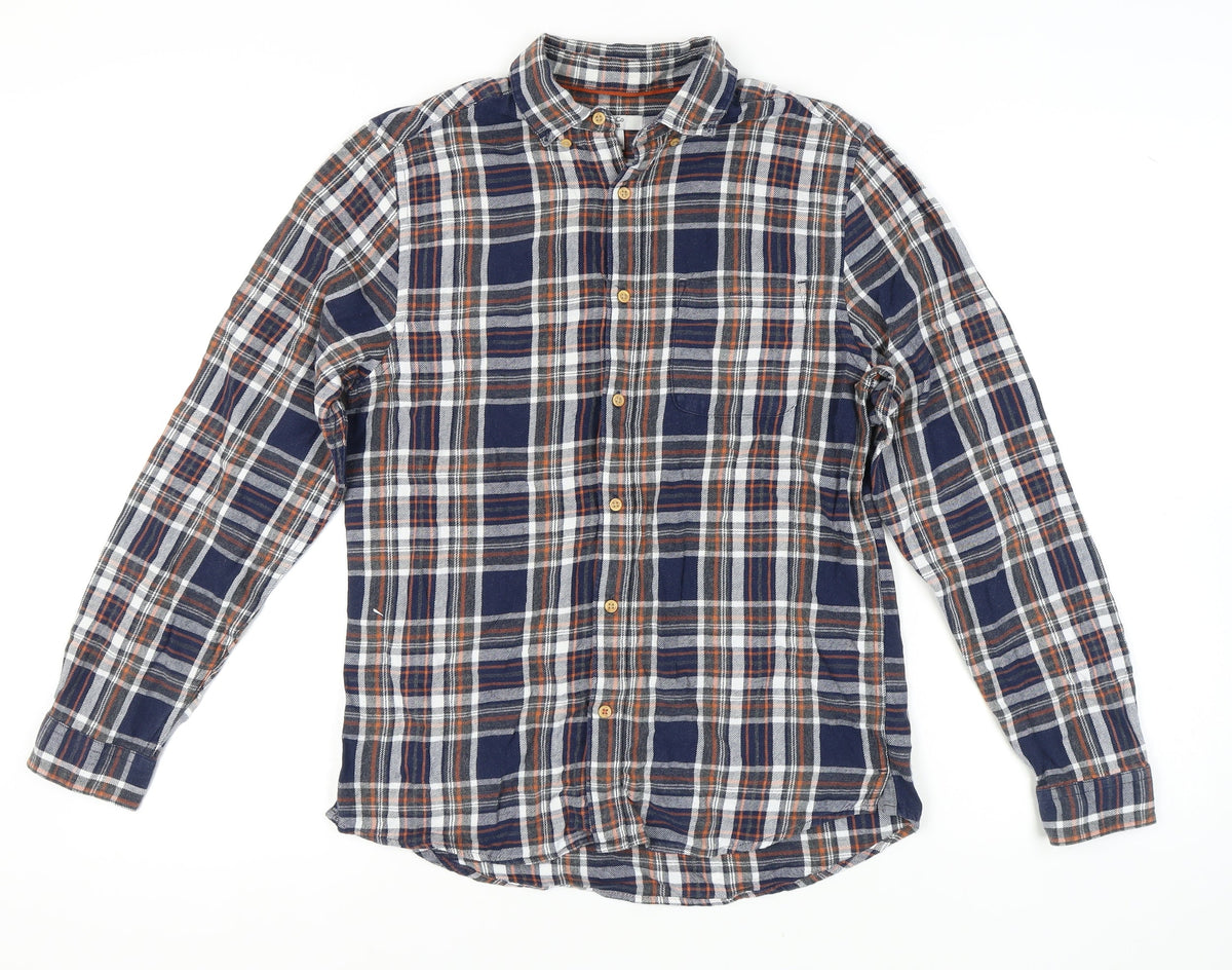M&Co Men's Multicoloured Plaid Shirt Small