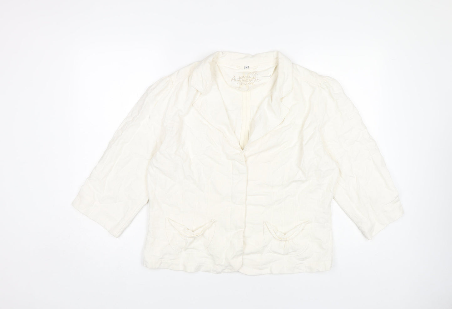 Evie Women's White Blazer Size 18 Classic 3/4 Sleeve