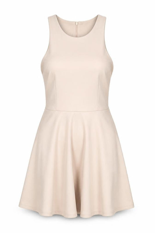 AX Paris Women's Beige Sleeveless Dress, Size 12