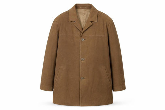Butler & Webb XL Men's Brown Cotton Overcoat