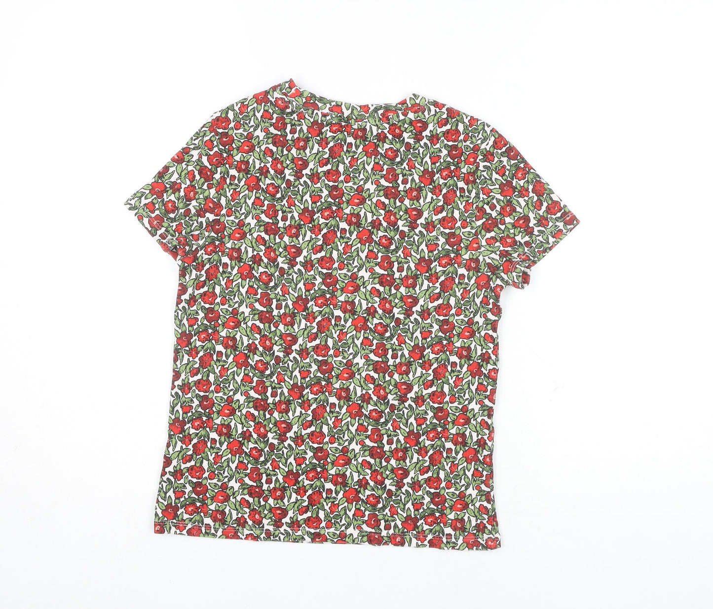 Monki Women's Multicoloured Floral T-Shirt - Medium