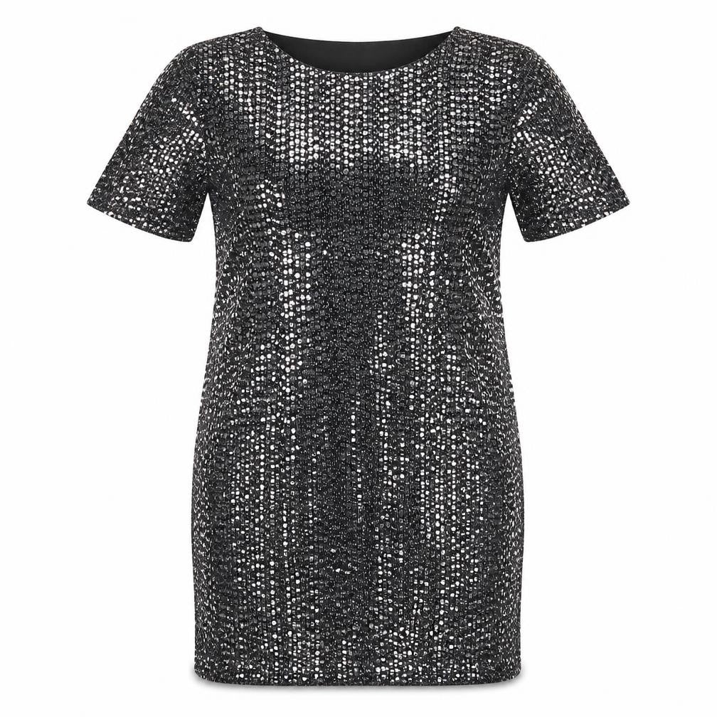 Next Women's Silver Sequin Sheath Dress Size 8 Maternity