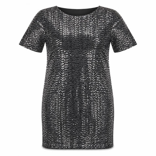 Next Women's Silver Sequin Sheath Dress Size 8 Maternity