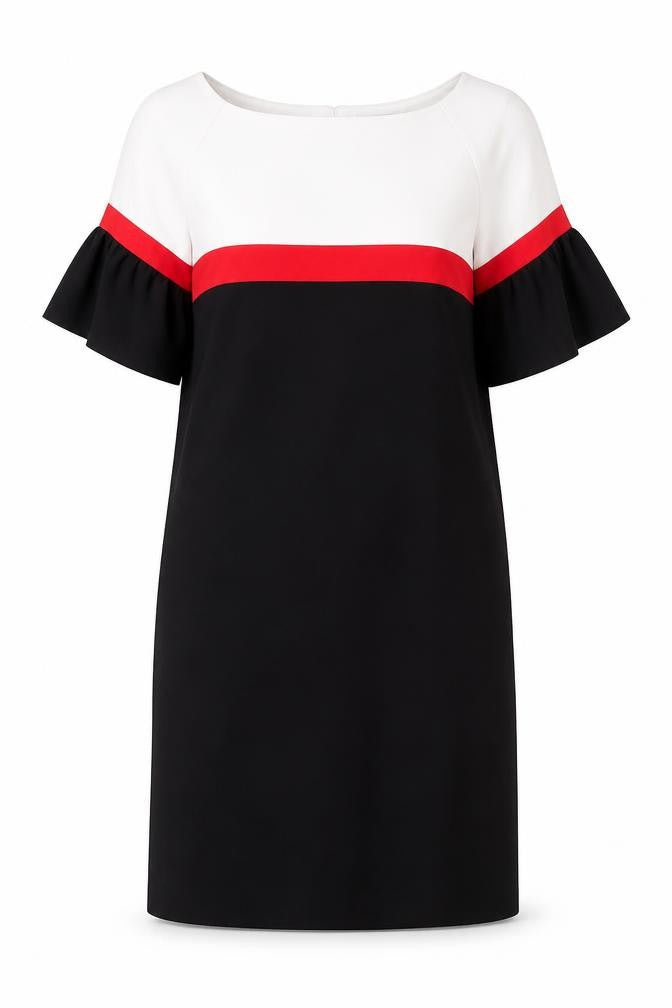 Marella Women's Black Colourblock Shift Dress Size 12