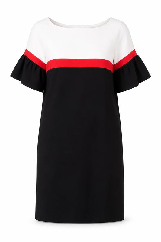 Marella Women's Black Colourblock Shift Dress Size 12