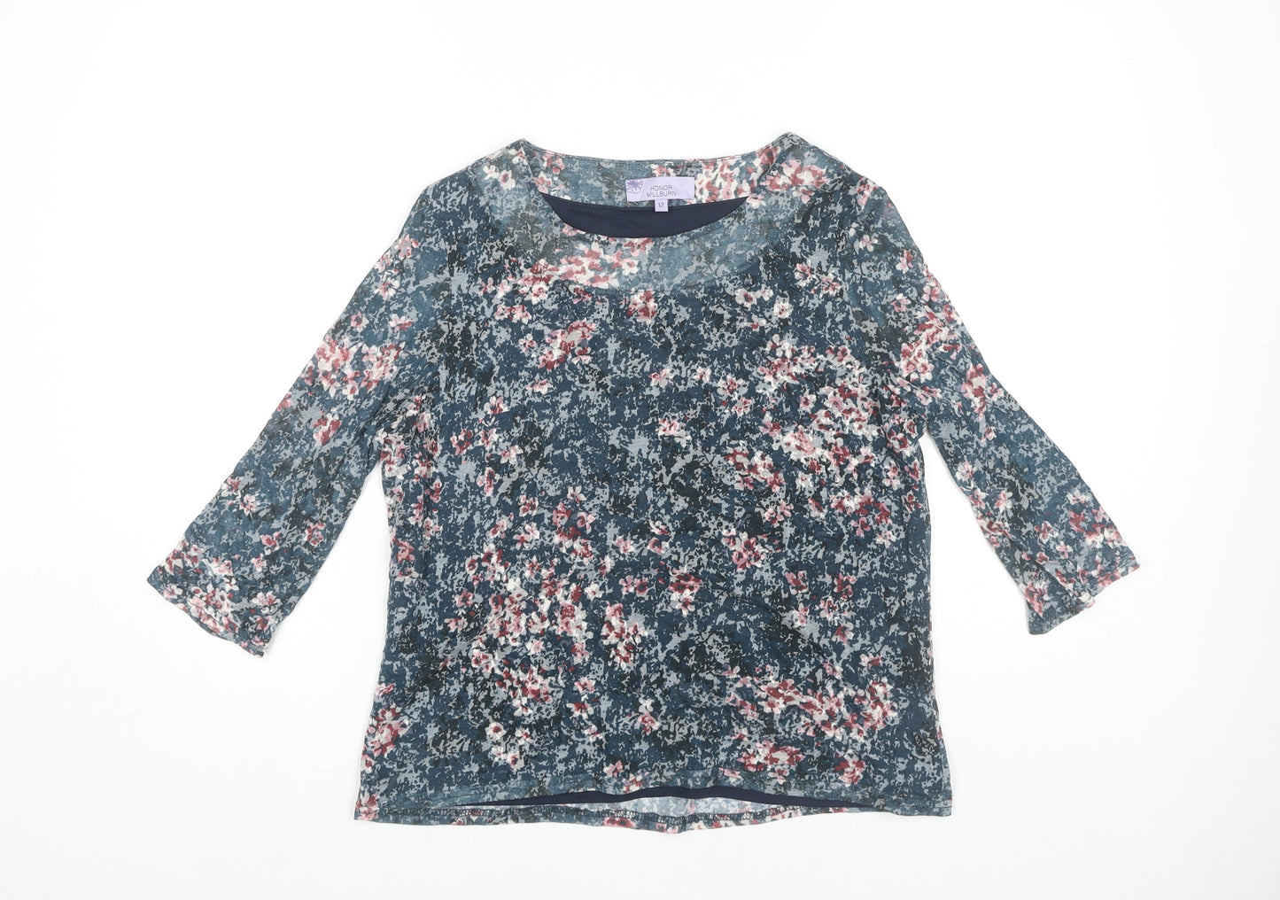 Honor Millburn Women's Floral Blouse, Size 12, Multicoloured