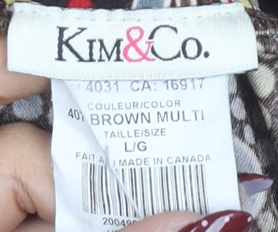 Kim & Co. Women's Multicoloured A-Line Skirt Size L