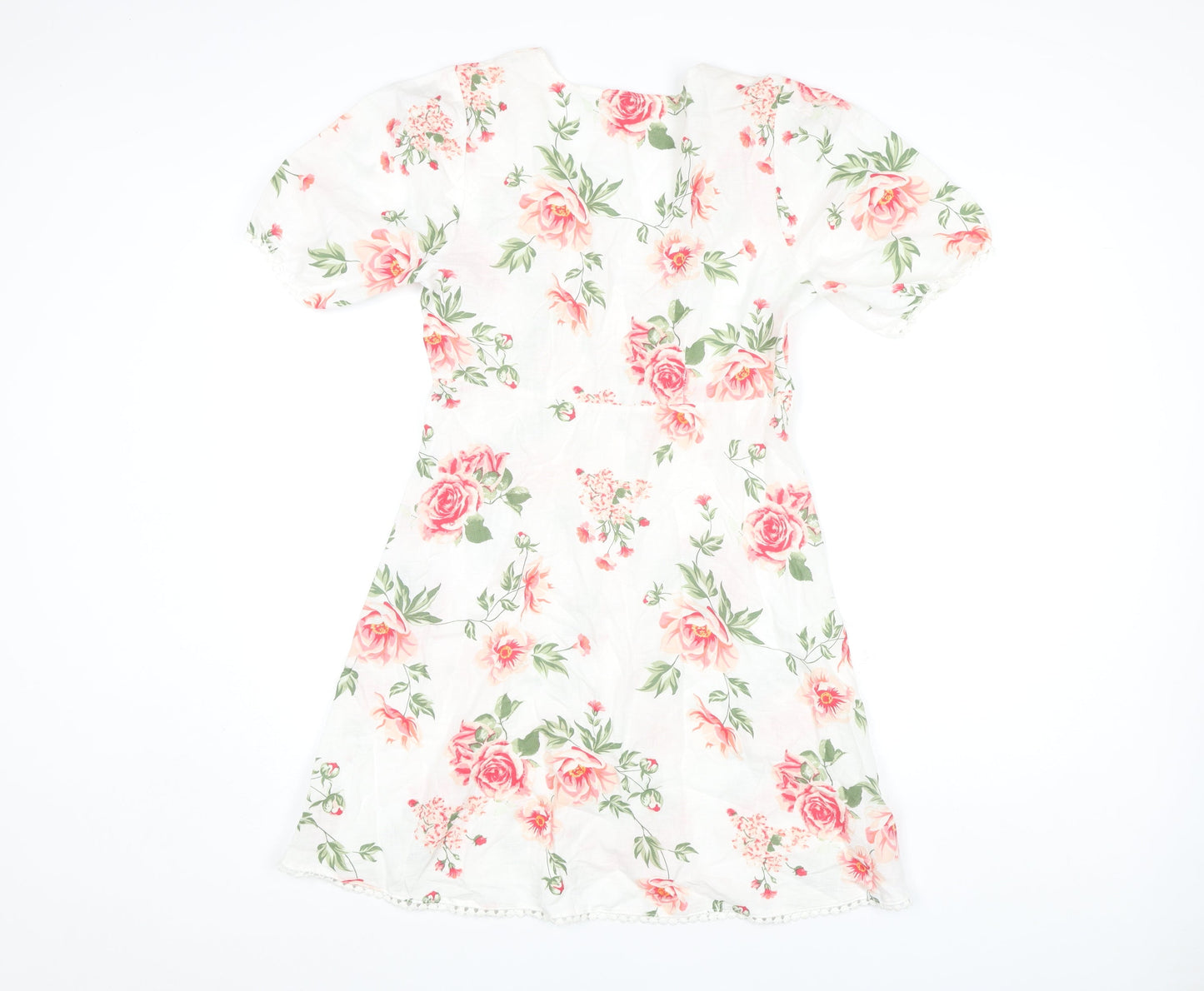 Zara Women's Multicoloured Floral Casual Dress XS