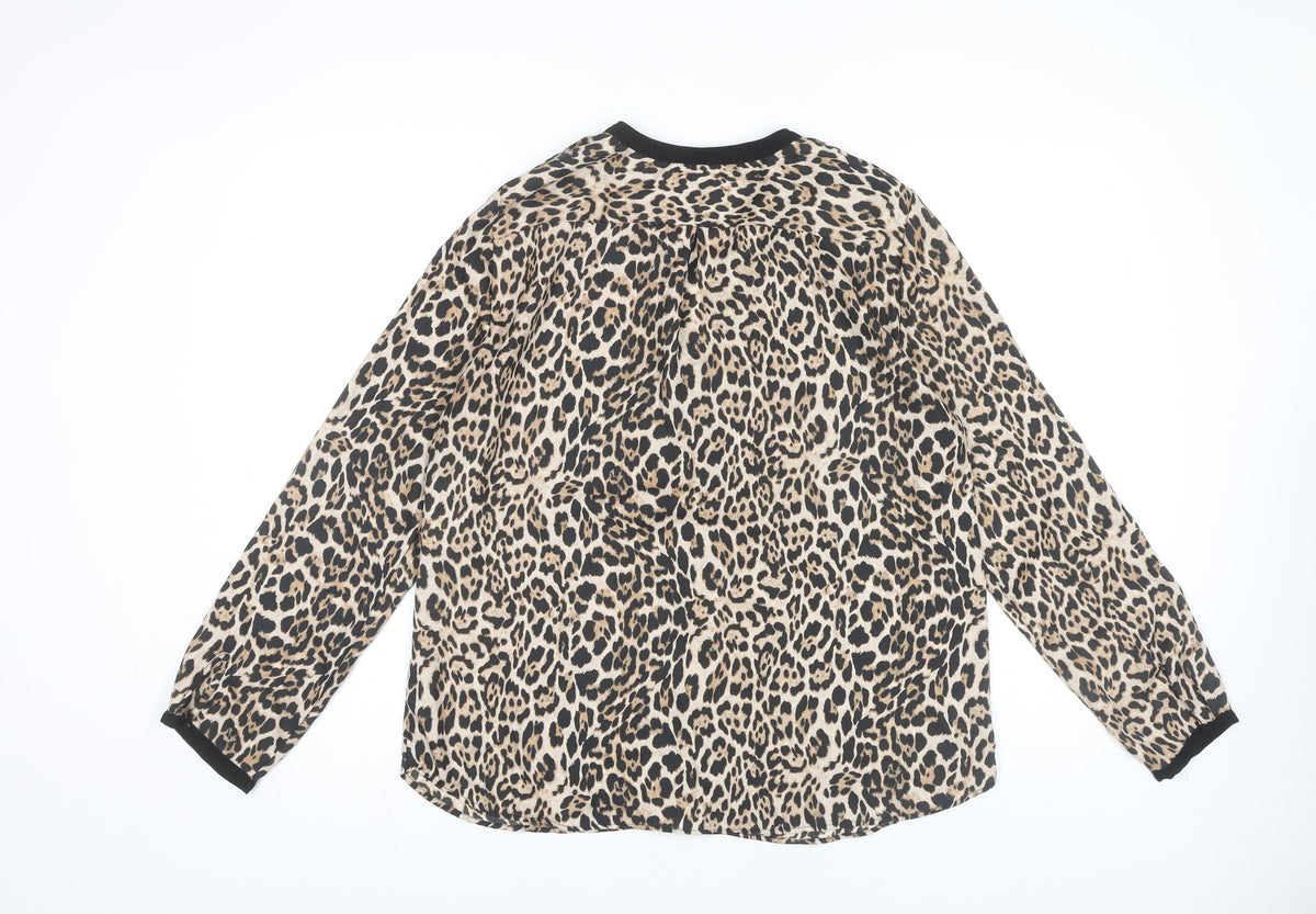 Zara Women's Multicoloured Animal Print Blouse Size 12