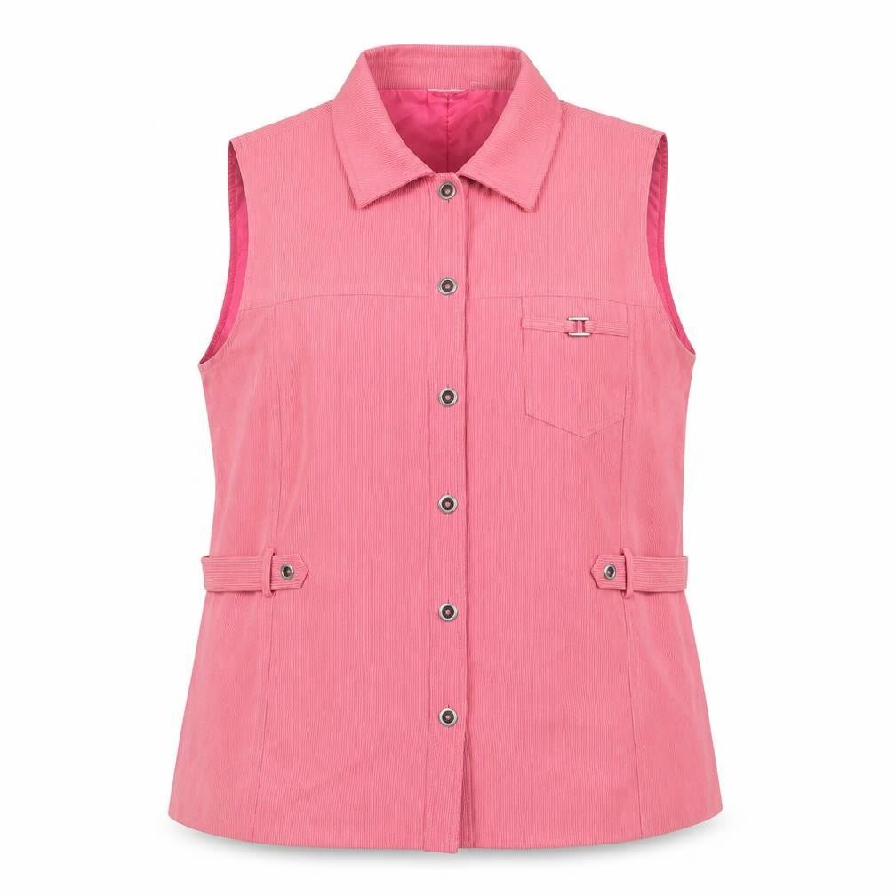 Oscar B. Women's Pink Sleeveless Collared Top Size 14