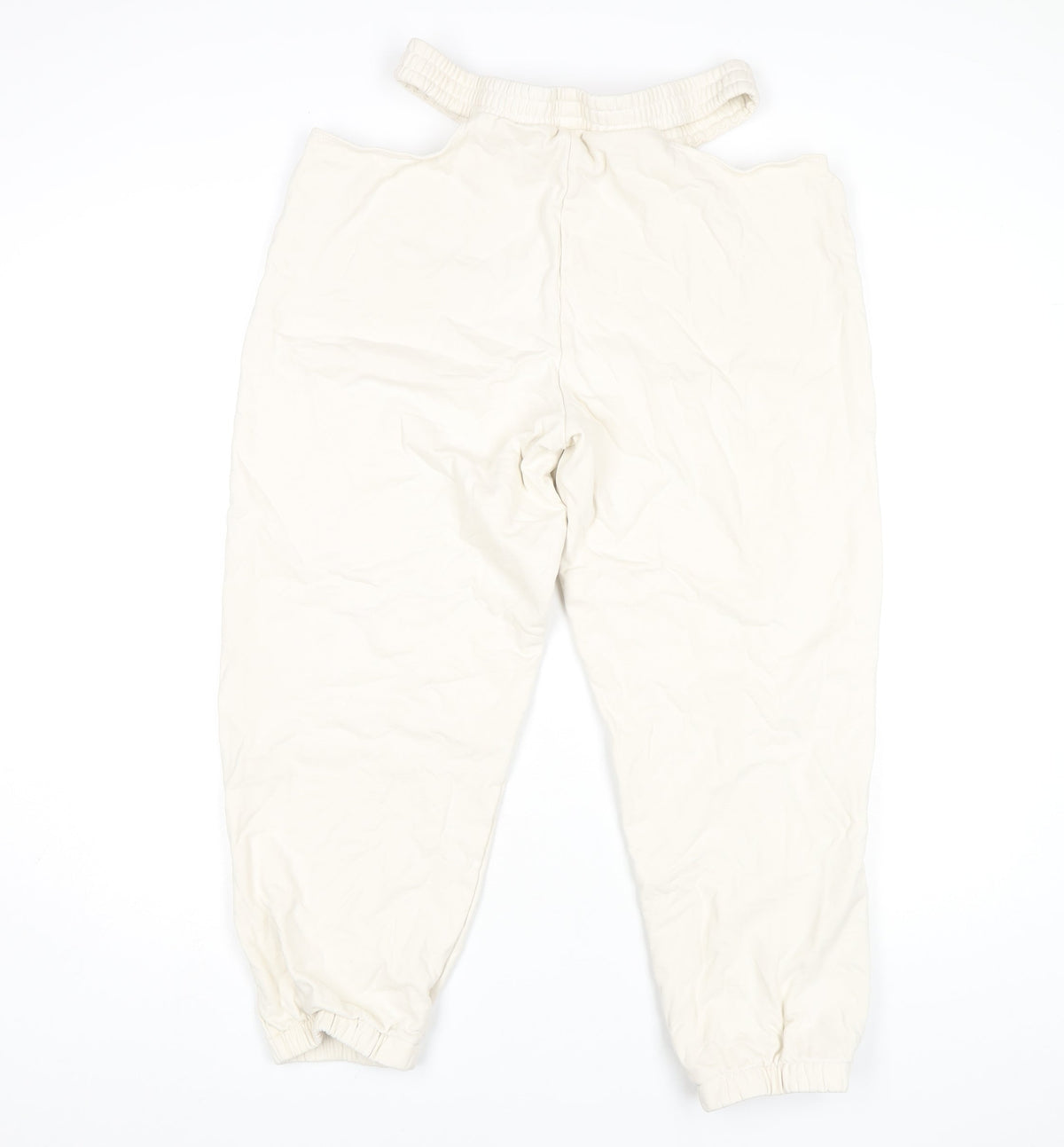 Oh Polly Women's Ivory Jogger Trousers Size L