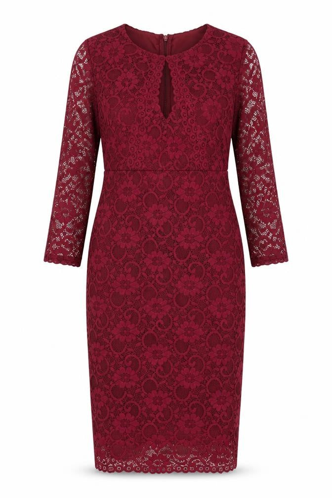 Jessica Wright Red Lace Bodycon Dress Size 10