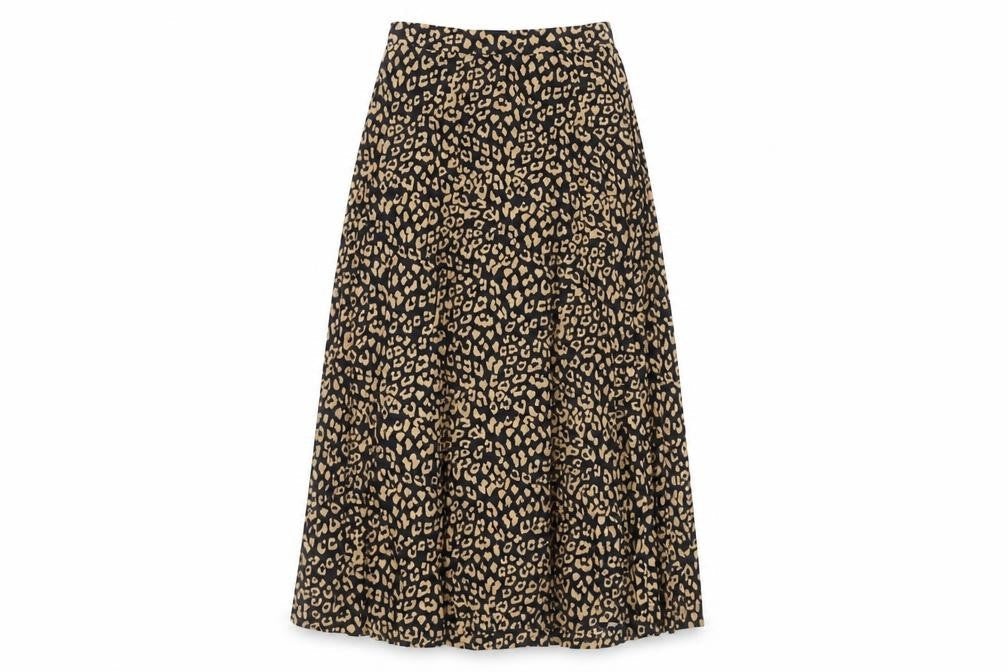 Marks & Spencer Women's Black Animal Print Skirt Size 8