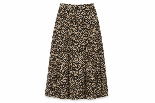 Marks & Spencer Women's Black Animal Print Skirt Size 8