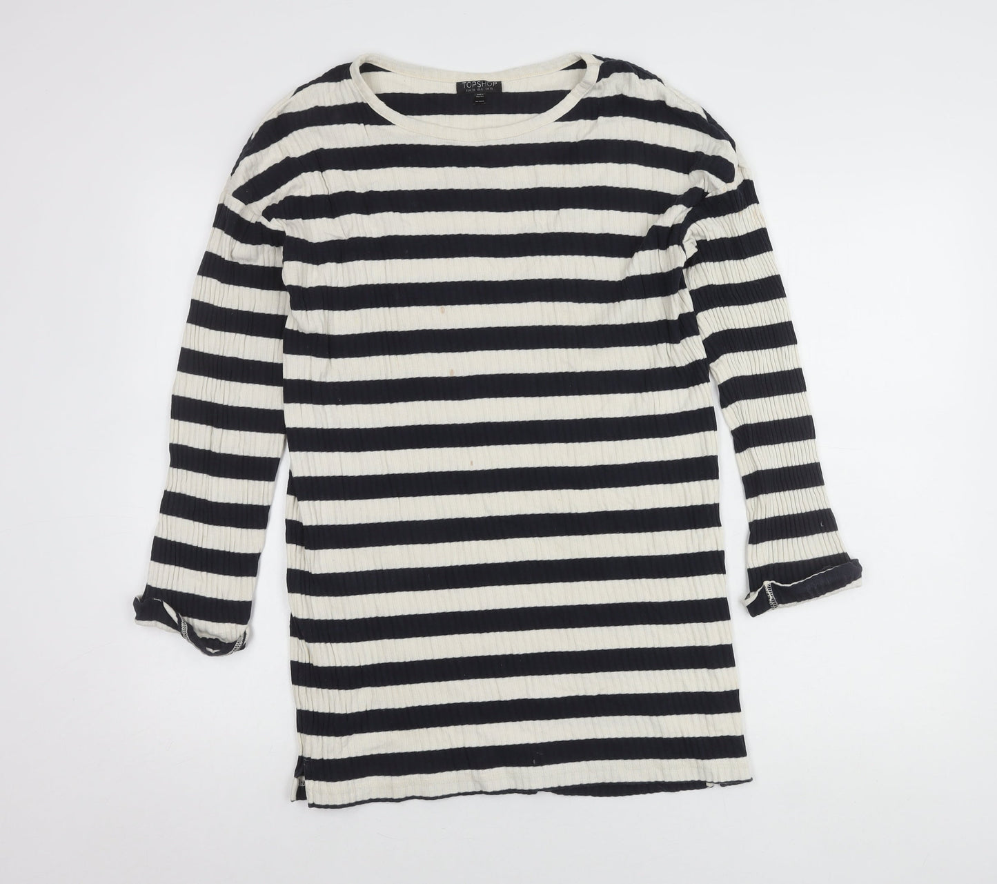 Topshop Women Striped Jumper 10 Multicoloured