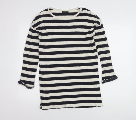 Topshop Women Striped Jumper 10 Multicoloured