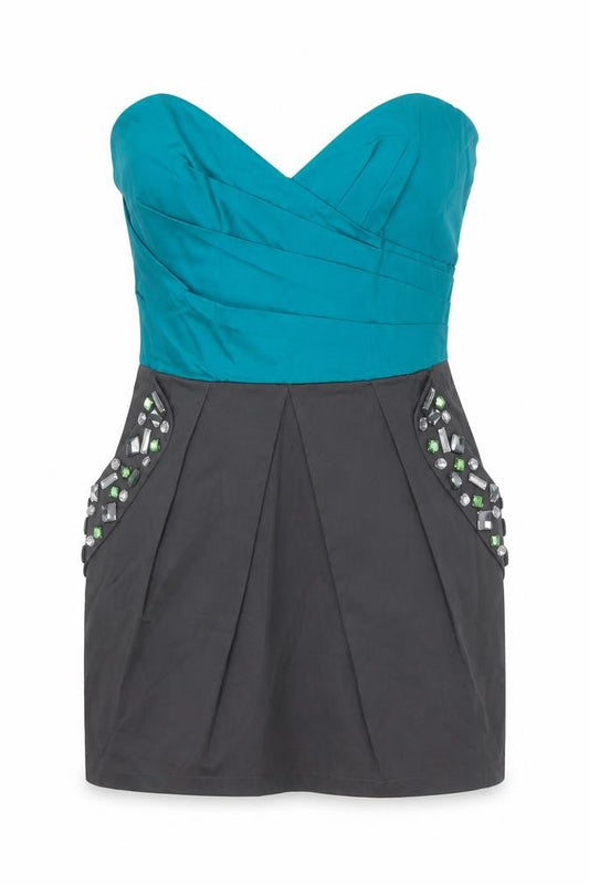 Lipsy Women's Multicoloured Strapless Bodycon Dress