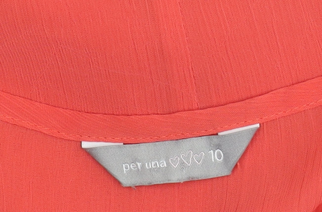 Per Una Women's Red Ruffle Tank Top Size 10