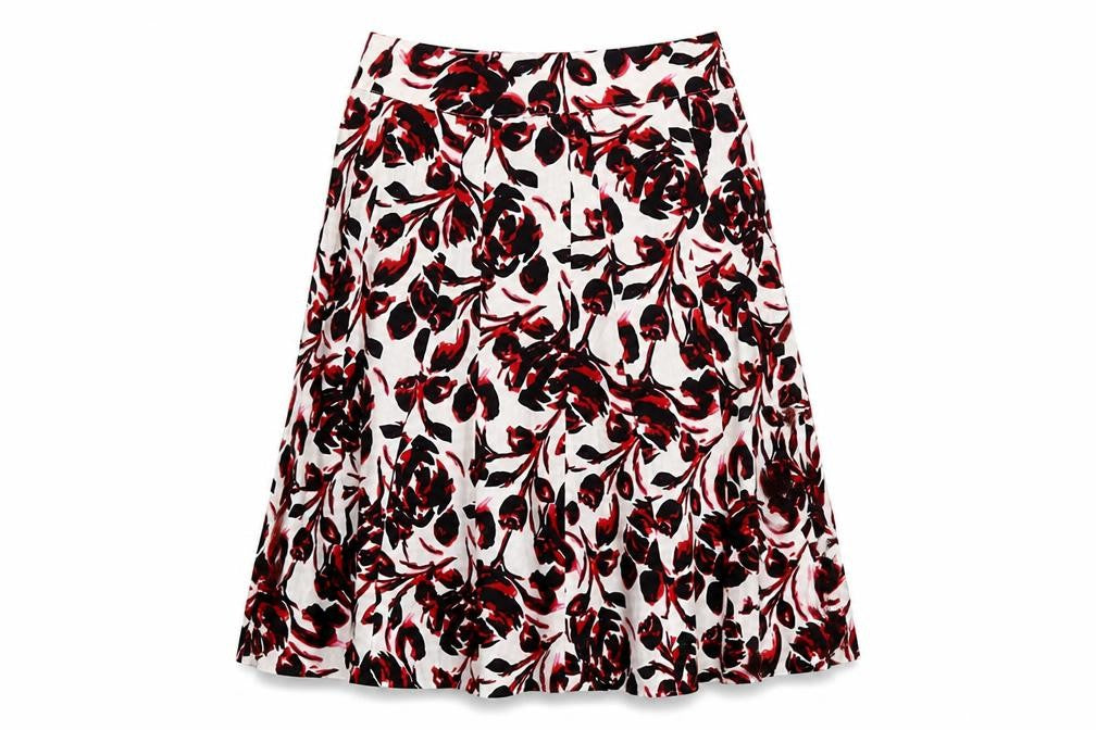 Bm Women's Multicoloured Floral Skirt Size 12