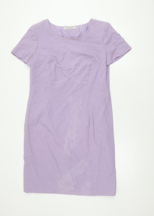 Jacques Vert Women's Purple Short Sleeve Dress, Size 12