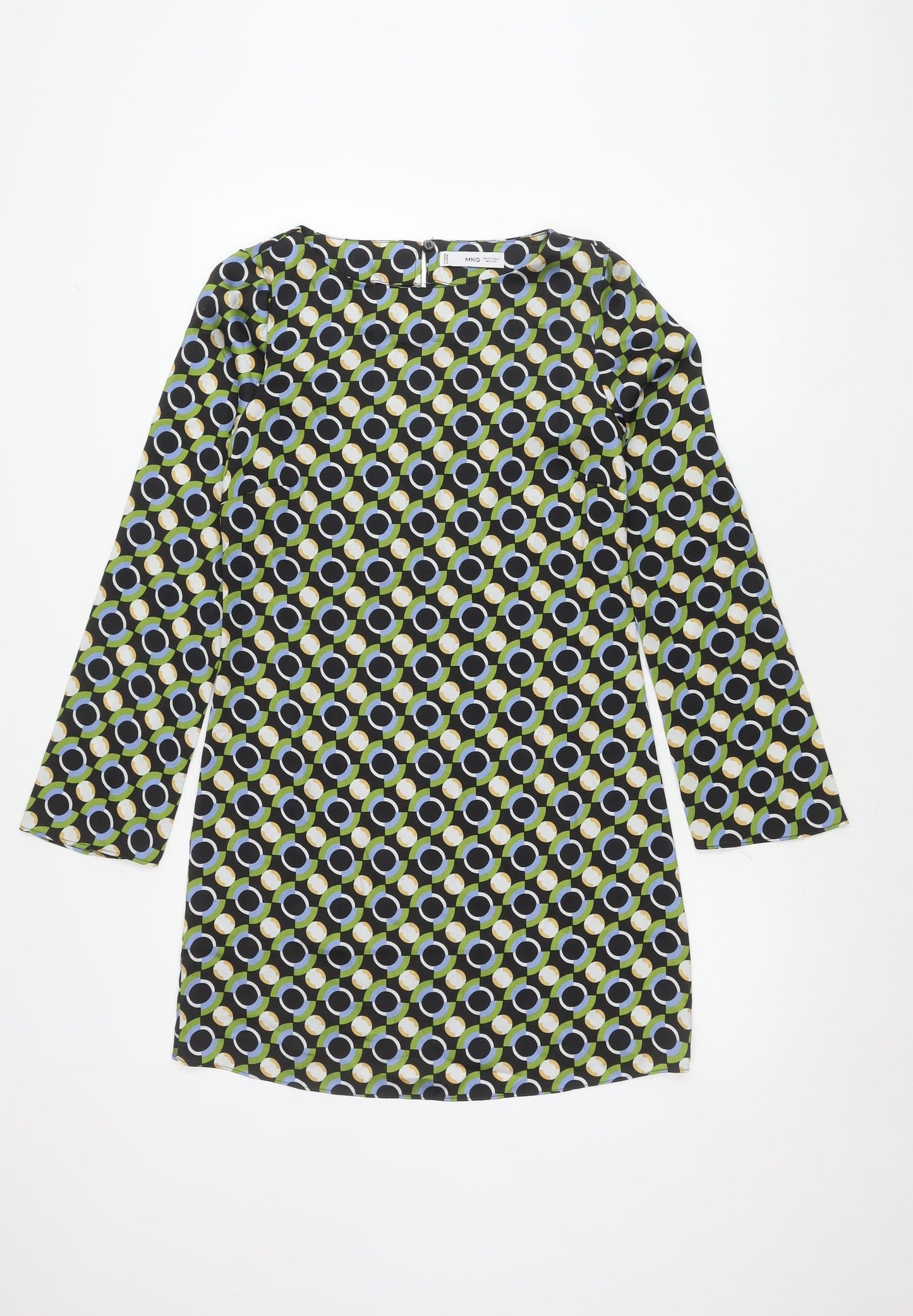 MNG Women's XS Geometric Patterned Dress Long Sleeve