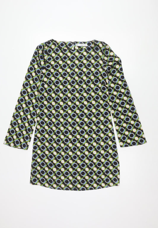 MNG Women's XS Geometric Patterned Dress Long Sleeve