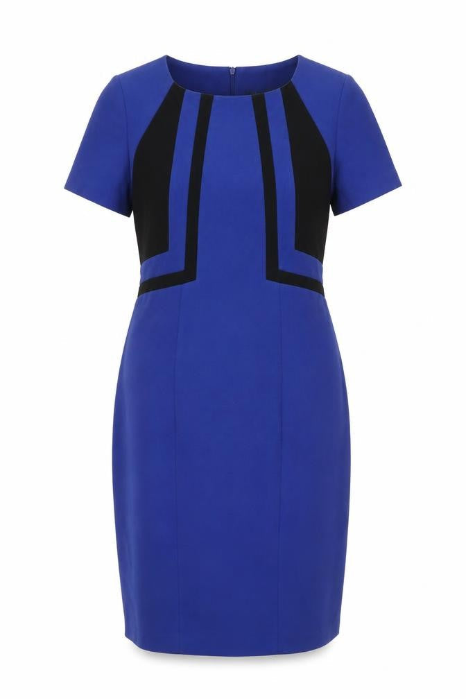 Marks & Spencer Women's Blue Sheath Dress - Size 14