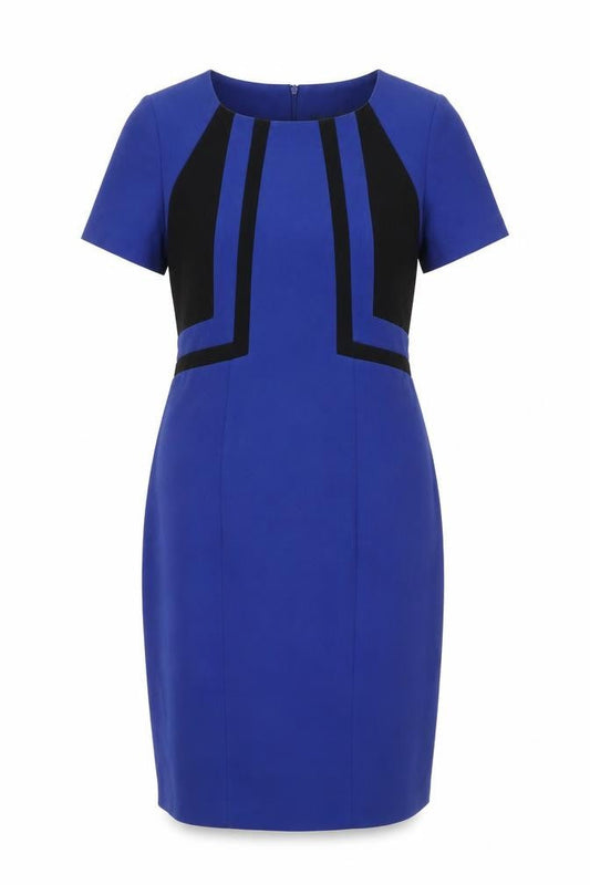 Marks & Spencer Women's Blue Sheath Dress - Size 14
