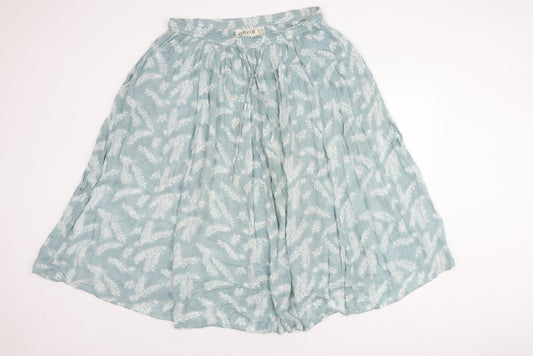 Orvis Women's Blue Floral Peasant Midi Skirt L