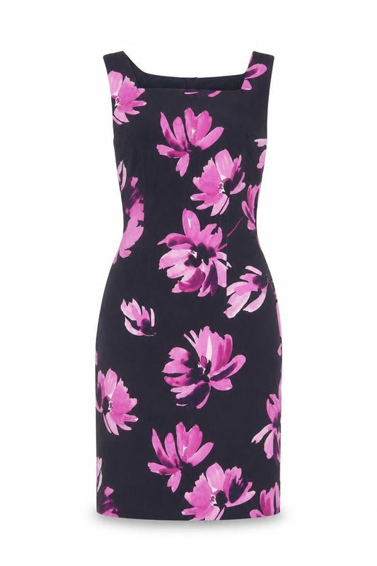Hobbs Women's Floral Sheath Dress Size 12 - Black Pink
