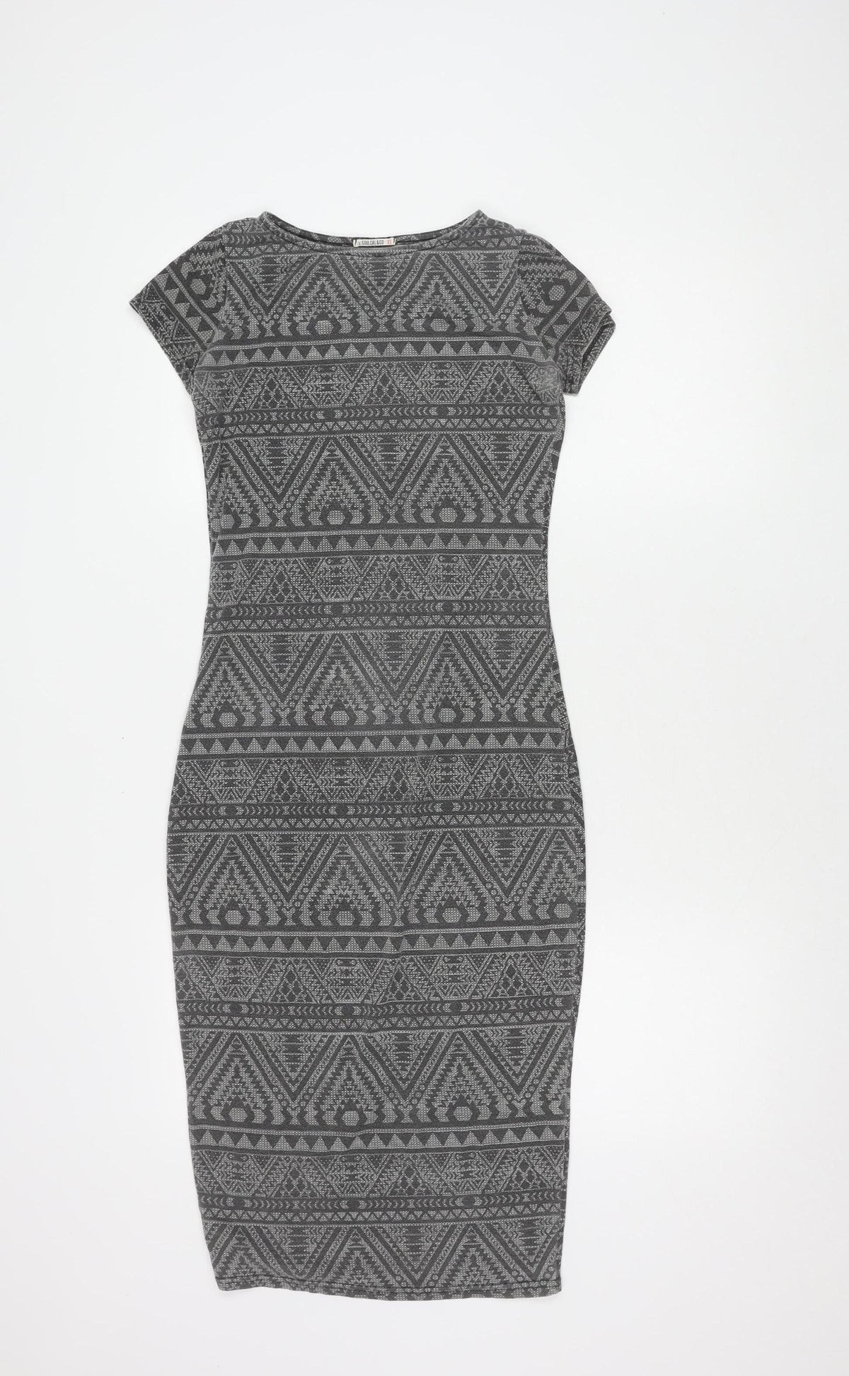 SoulCal&Co Grey Geometric Bodycon Dress XS