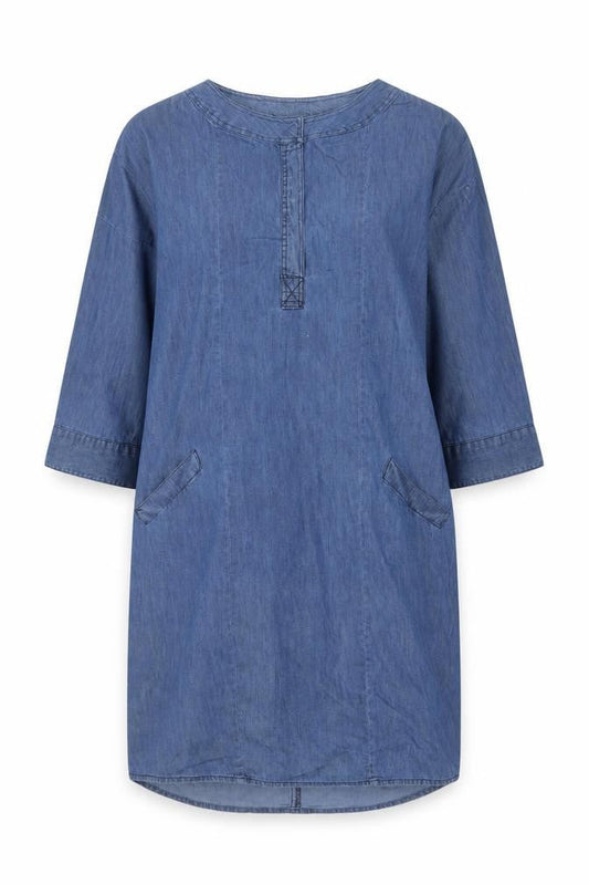 Onfire Blue Women's Size 14 Cotton Shirt Dress Casual